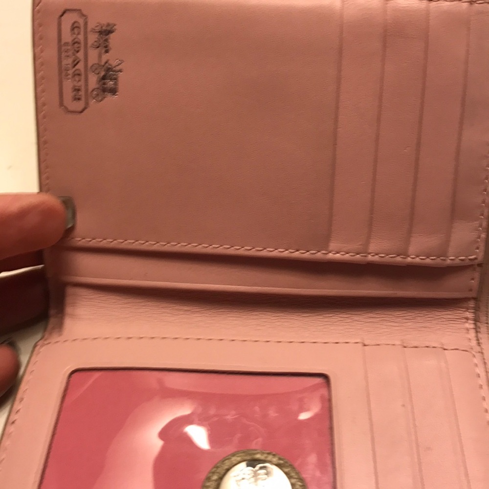 Authentic Coach Wallet tan and pink. $25.00